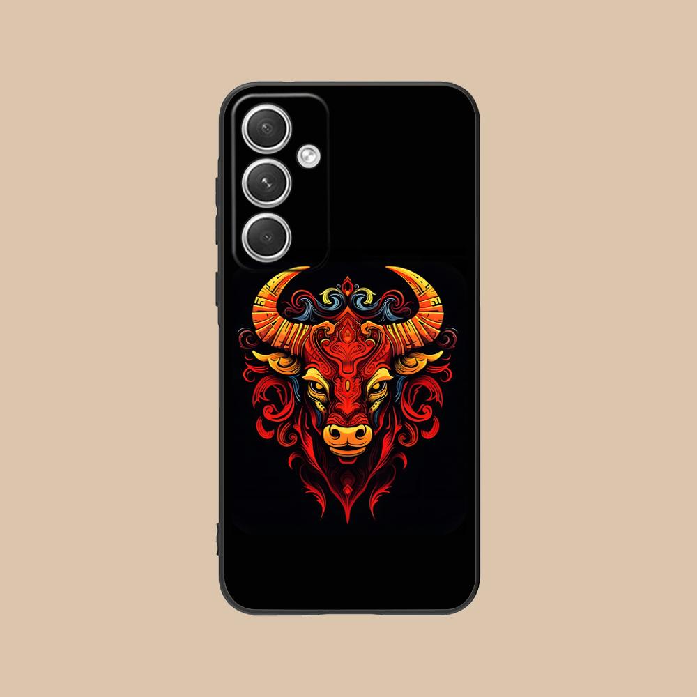 Bull Head Phone Case for Samsung Galaxy S26 S25 S24 S23 S22 S21 S20 Note20 Plus FE Ultra Soft TPU Shockproof Cover