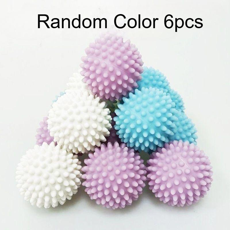 

Набор из 6 многоразовых волшебных шариков для стирки - Смягчитель ткани, Предотвращает спутывание и удаляет грязь, Доступны в различных цветах