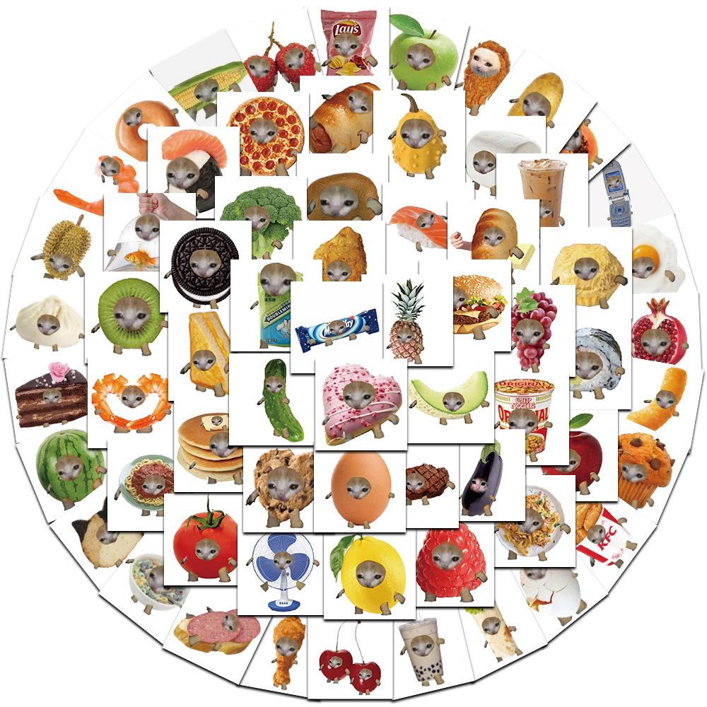 Niedliche Katze Cartoon Graffiti Aufkleber: Wasserdichte DIY Dekorationen für Notizbücher & Koffer