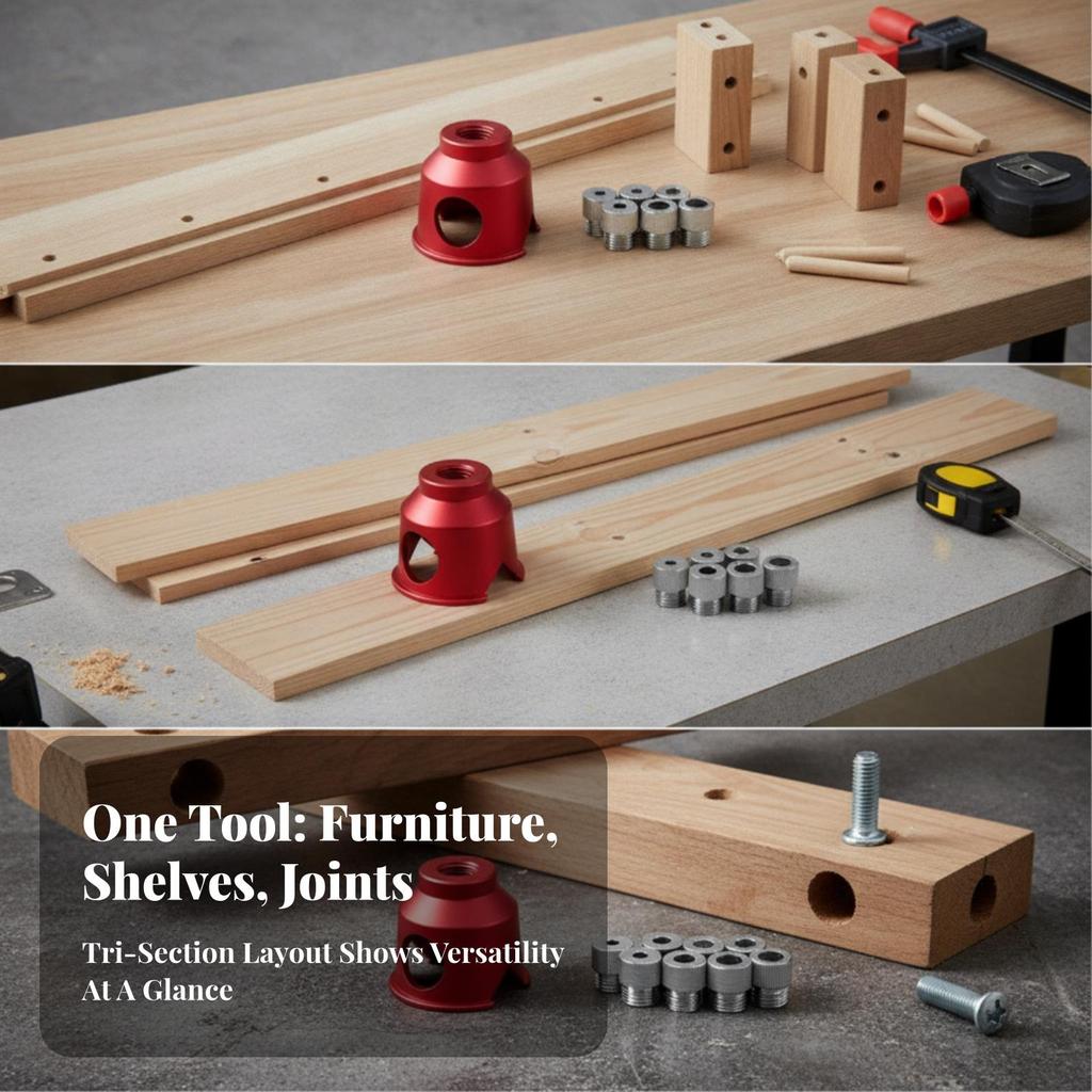 Woodworking Drilling Guide with Bushings Handheld Tool Universal for Workshop