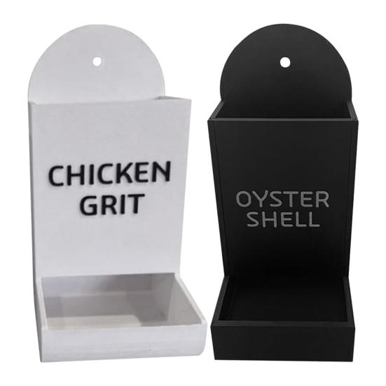 Chicken Oyster Shell Grit Feeder 3D Printed Dual-Purpose Hanging Chicken Feeder Trough Precision Nutrition Gravities Poultry Feeder Coop Accessories