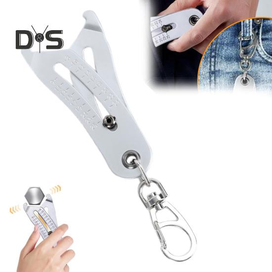 Portable Thread Size Checker Keychain Precision Thread Ruler Precise Nut And Bolt Thread Checker Inch Metric Hexagon Nut Thread Measuring Gauge