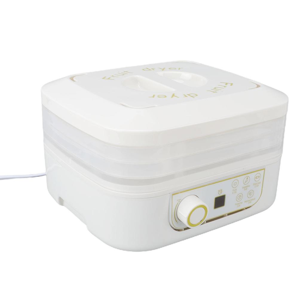 Food Dehydrator 360 Degrees  Airflow Technology Multifunctional High Efficiency 3 Tier Electric Fruit Drying Machine