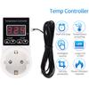 Intelligent Temperature Controller Socket AC 220V EU Plug Digital Thermostat Outlet -20~120℃ Heating Cooling Switch With Sensor