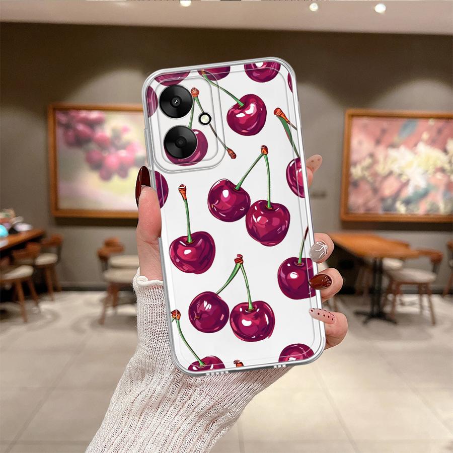 Fruit Cherry Soft Phone Cover Case for Xiaomi Poco X3 NFC X3 Pro