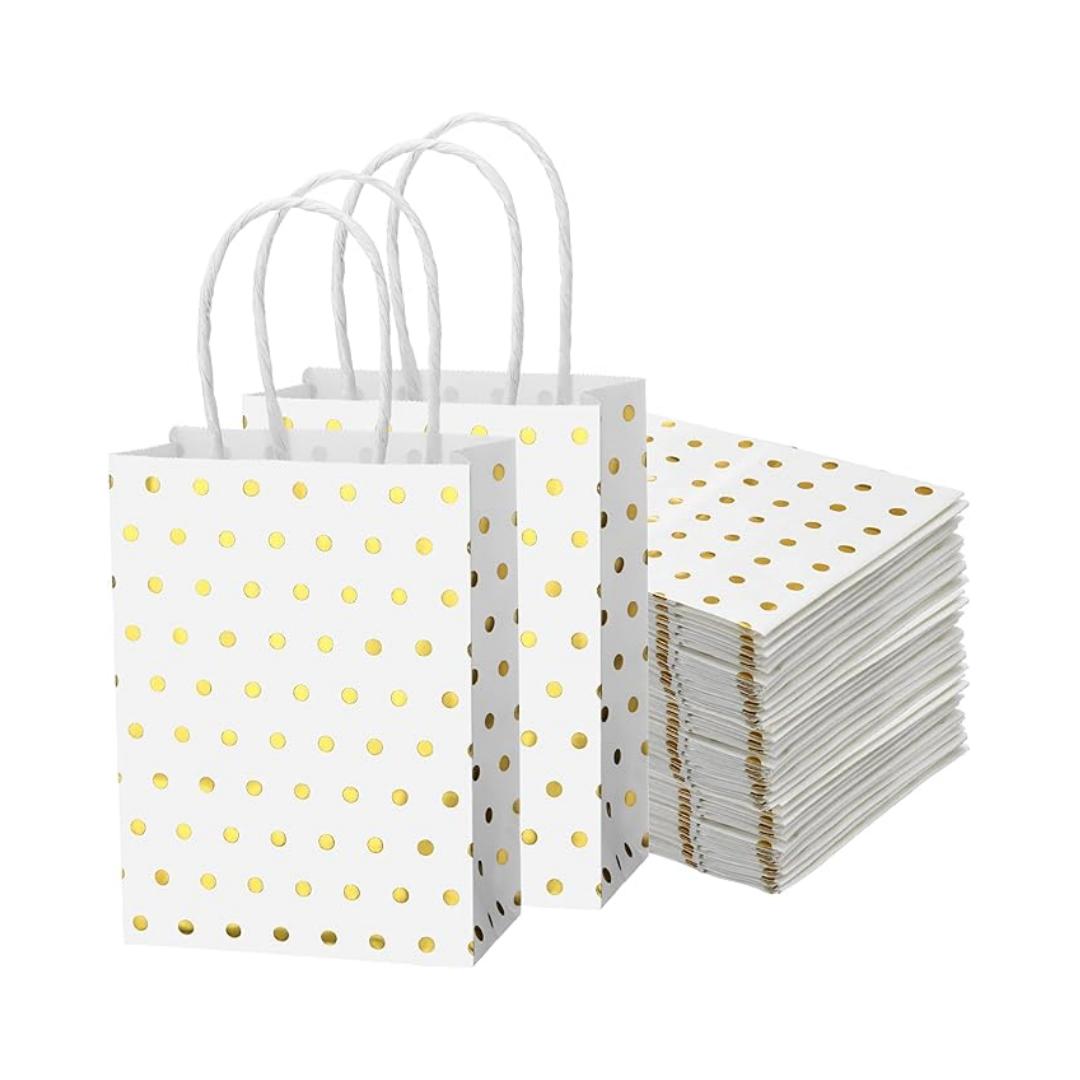 

12 шт. подарочных пакетов в горошек, маленькие подарочные пакеты, маленький размер, мини-подарочные пакеты с ручками, бумажные подарочные пакеты для сувениров на вечеринку, принадлежности для свадебной вечеринки 12pcs белый