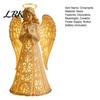 Sympathy Gifts for Bereavement Guardian Angel Figurine with Warm LED Light Christmas Decor, Praying Heavenly Room Decor Statue Tabletop Night