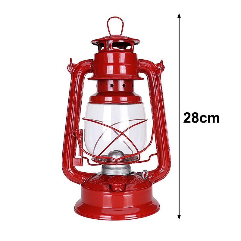 1Pc 25Cm Bronze Kerosene Lamp Retro Horse Lamp Camping Lamp Outdoor Tent Lamp Emergency Camping Portable Hanging Lamp