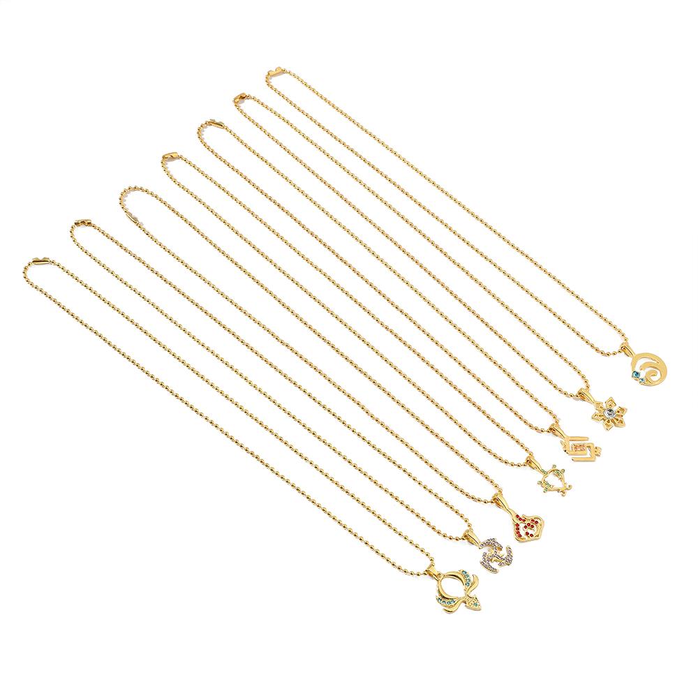Fashion Genshin Impact Necklace Accessories Pyro Hydro Anemo Eye of God Element Symbol Game Gift For Friends Fan Jewelry