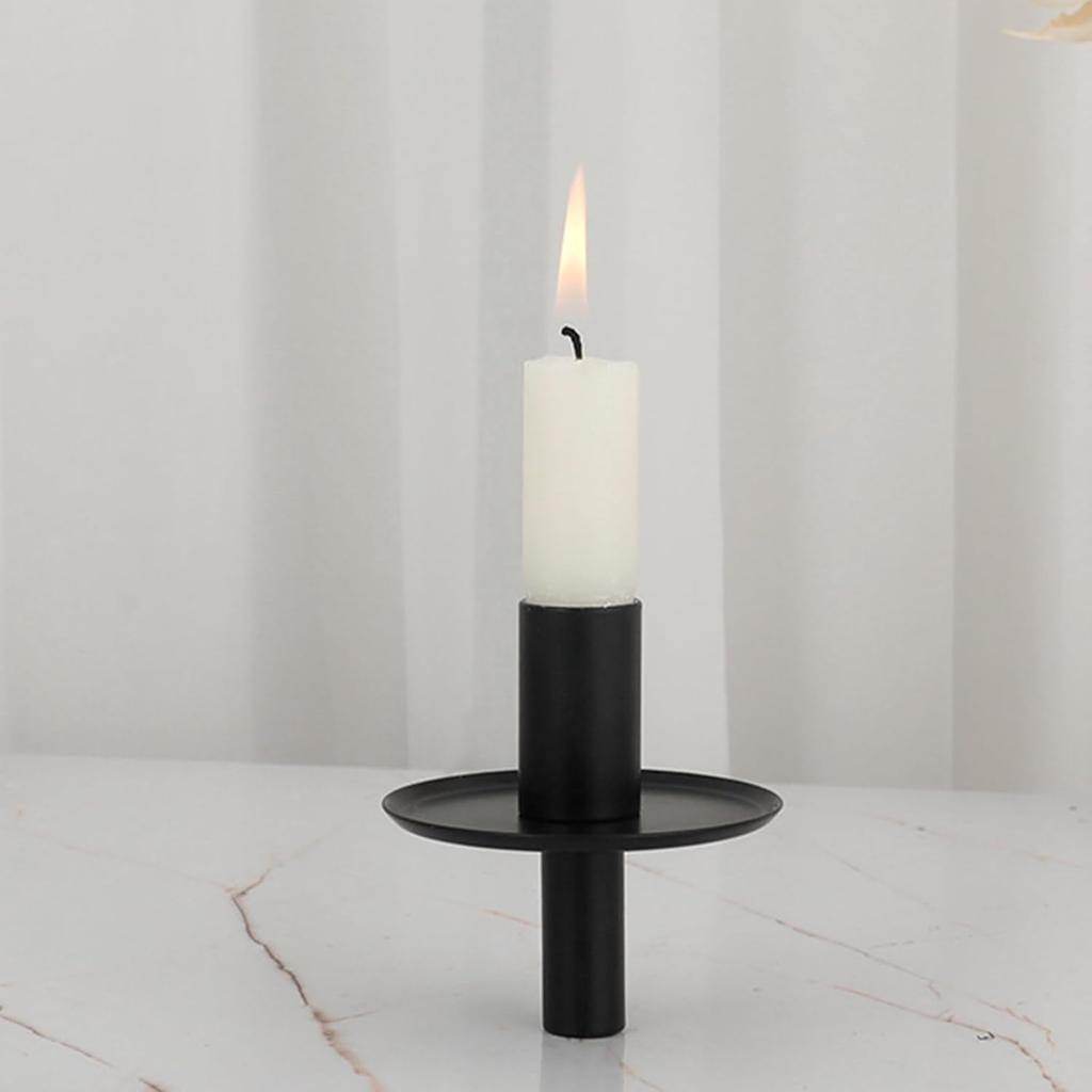 Set of 4/8 Metal Candle Holders for Wine Bottle Insertion Taper Candle Stand Candlestick Adapter Centerpieces Decors