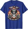 Funny Take It Out Play with It Skeleton Biker Motorcycle T-Shirt