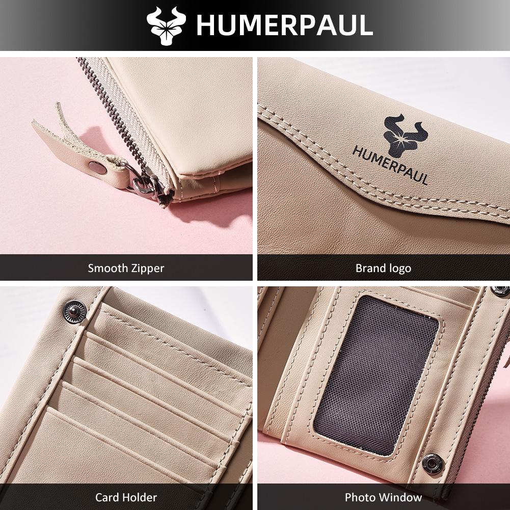 Humerpaul Neue RFID Männer Brieftasche Blockieren Schutz Anti-Diebstahl Scan Männlichen Leder Biflod Kurze Brieftasche Zipper Münzfach Beutel Casual geld Tasche