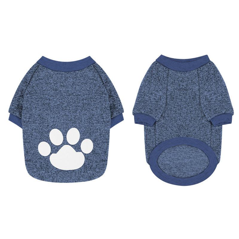 Pet dog sweater, autumn and winter fleece print sweater cat clothing dog clothes pet sweater