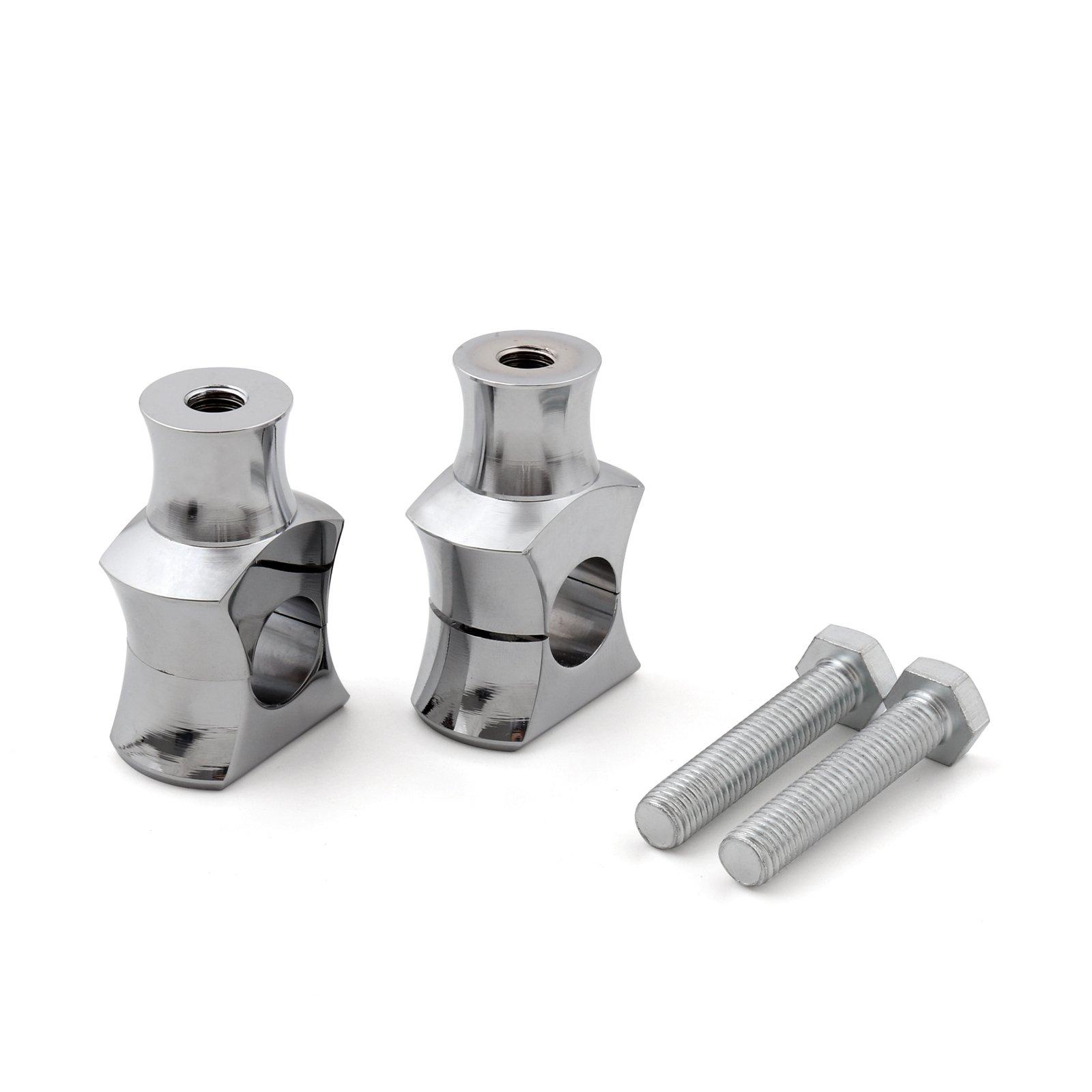 

Bruce & Shark 25mm Handlebar Clamp Riser Handle Post for Harley Dyna Sportster Touring Chrome