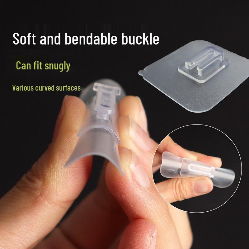 Curved Surface Adhesive Hook-and-Loop Mount for Power Strips & Routers