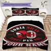Set Copripiumino con Nome Personalizzato e Motivo Ac Milan Federa Decorazione per la Casa Regalo di Compleanno (1* copripiumino+2*federe senza imbottitura)