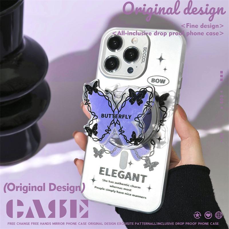 

Чехол Zhitai Magnetic Frosted Laser Bracket для iPhone 16 Pro, 15, 14, Apple и Huawei Mate60 iPhone 7 Plus/8 Plus