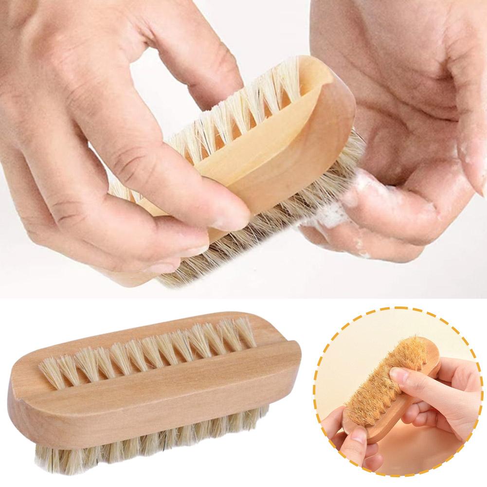 Pig Mane Nail Dust Brush Nail Cleaning Brush, Pig Bristle Remove Hair, Care Won't Nail Dust Too C2Y9