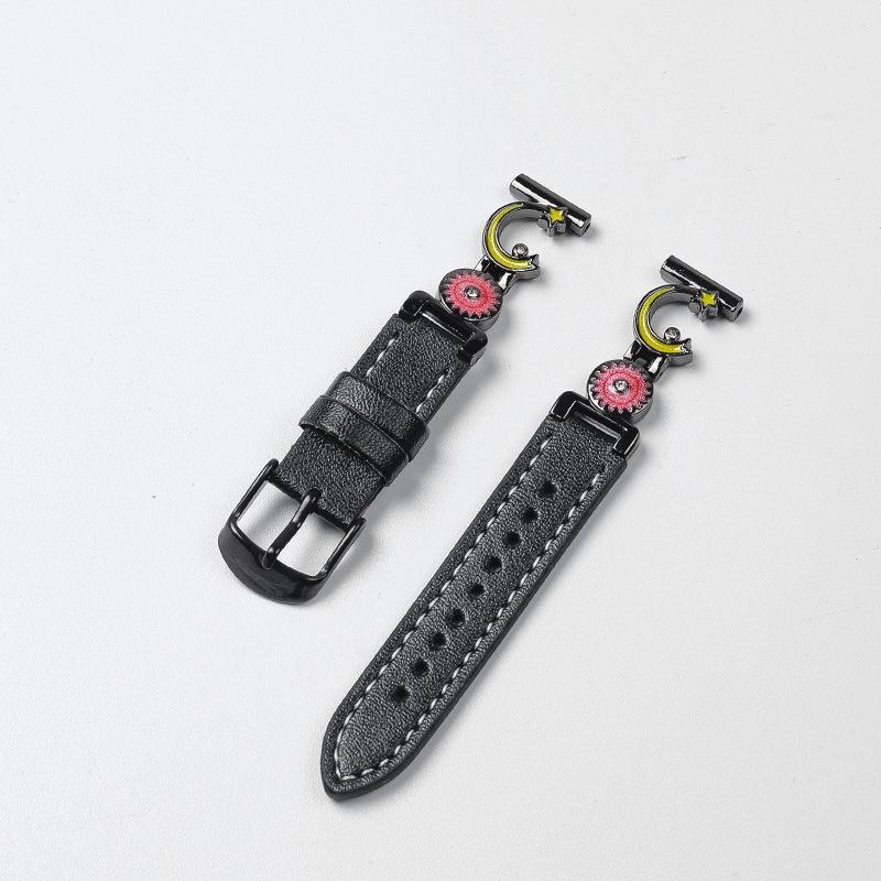Premium Patchwork Leather Strap for Xiaomi Band 9 and Apple Watch Series 8/7/6 - Women's Edition
