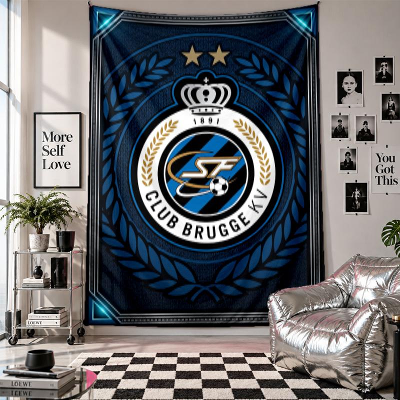Club Brugge FC Wall Tapestry Home Decor Wall Hanging Cloth for Bedroom Living Room Background