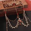 Crown Rhinestone Head Chain Tassel Wedding Headband Fairy Forehead Chain  Hanfu Hair Accessories