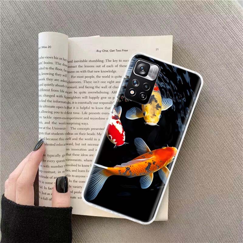 High End Ornamental Fish and Koi Carp Phone Case For Redmi Note 13 12 Pro Plus 14 15 Pro 5G 11 11T 11E 11S 10 Pro 10S 9 9S Cover