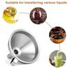 Stainless Steel Funnels With 300 Mesh Food Filter Strainer Funnel Set