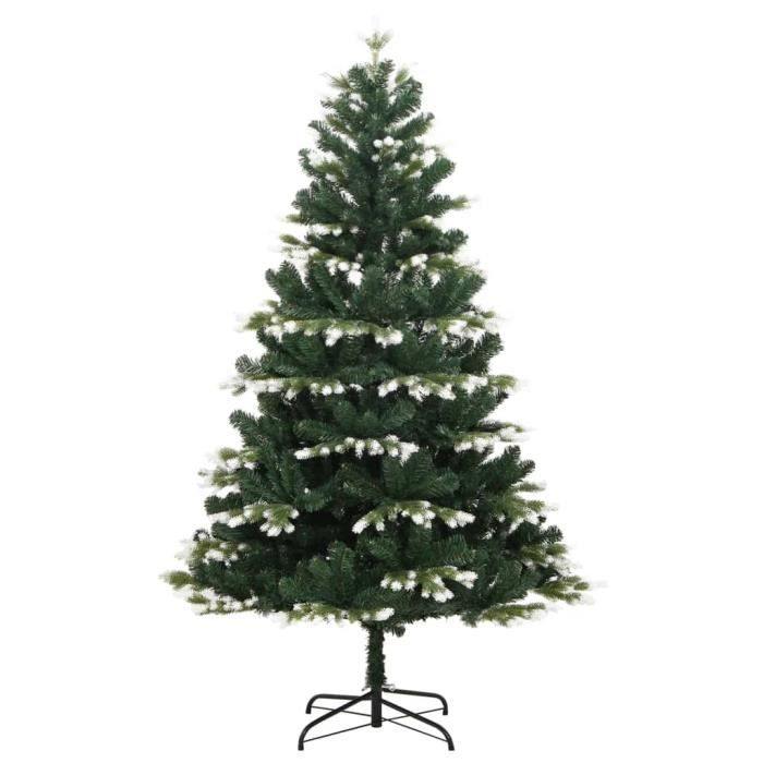 VidaXL Artificial Hinged Christmas Tree with Flocked Snow 240 Cm 356759