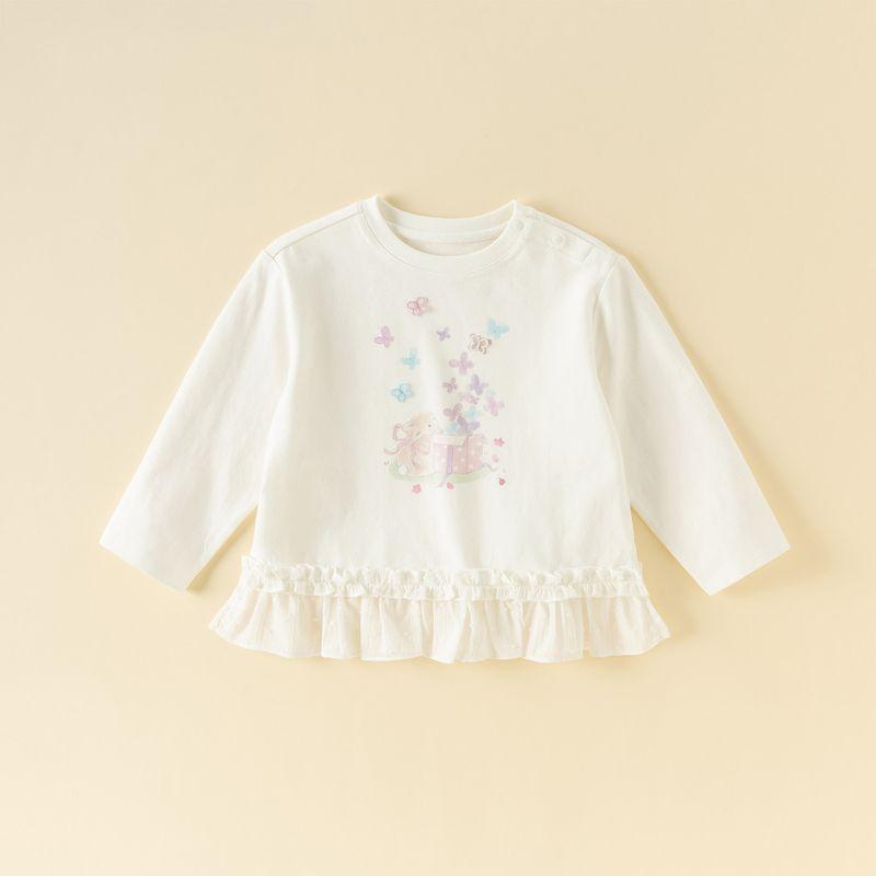 David Bella Children's Long-Sleeve T-Shirt 2026 Spring New Style Girls' Base Shirt Baby Pure Cotton Stylish Top Class a