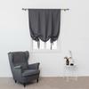 Solid Color High Precision With Rope Short Curtain Through Rod Blackout Curtain Living Room Decoration