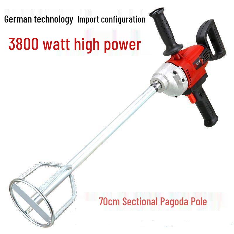 High-Power Electric Diamond Drill Mixer for Cement, Mortar, Paint, Plaster, and Food