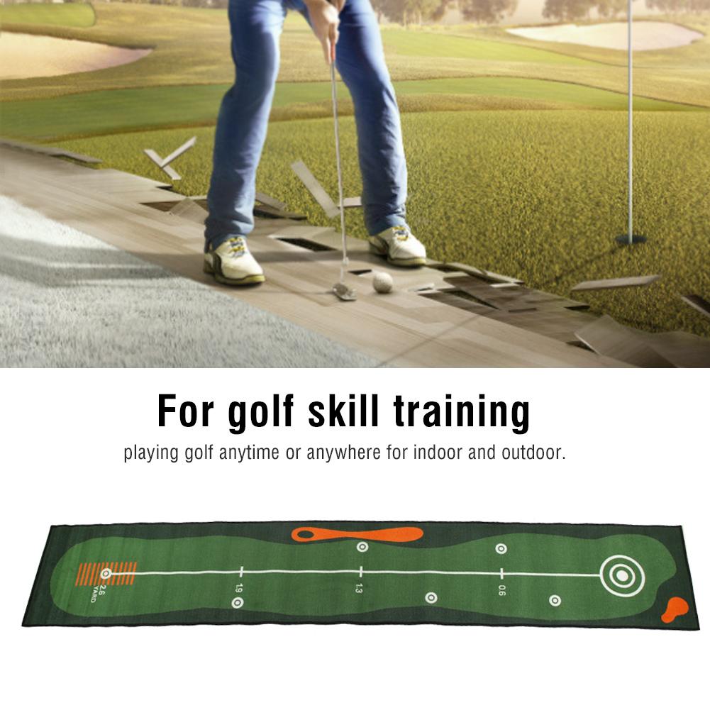 Nylon Golf Practice Putting Mat Indoor Portable Golf Hitting Mat Machine Washable Training Pad