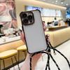 Electroplated space case diagonal span lanyard suitable for iphone17ProMax mobile phone case Apple 15 anti-drop 16 protective case
