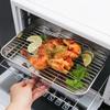 Kitchen Food Pan Stainless Steel Baking Pan Dish BBQ Pan Plate Oven Rack Grilling Tool For Easy Cleaning Enduring