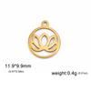 5pcs/lot Stainless Steel Lotus Flower Charm for Jewelry Making Chakra Buddhism DIY Pendant for Earring Necklace Bracelet