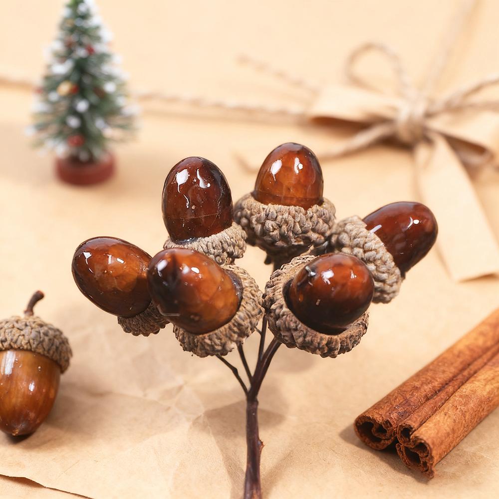 3/5Pcs Artificial Pinecone Branch Christmas Decoration Cone Pine Berries Fake Plant for Home Decor New Year DIY Gifts Accessory