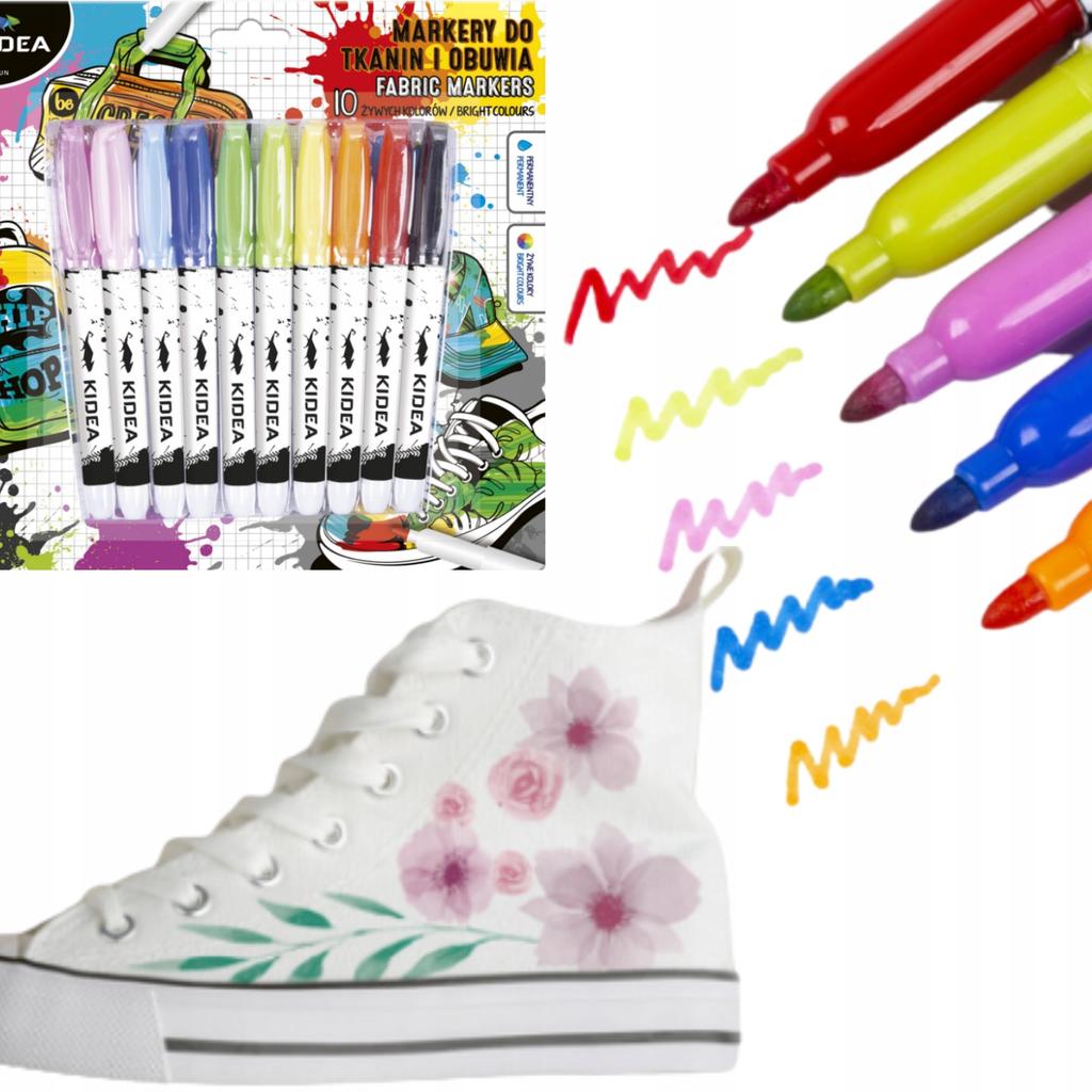 MARKERY DO OBUWIA I TKANIN 10 KOL.KIDEA 5323