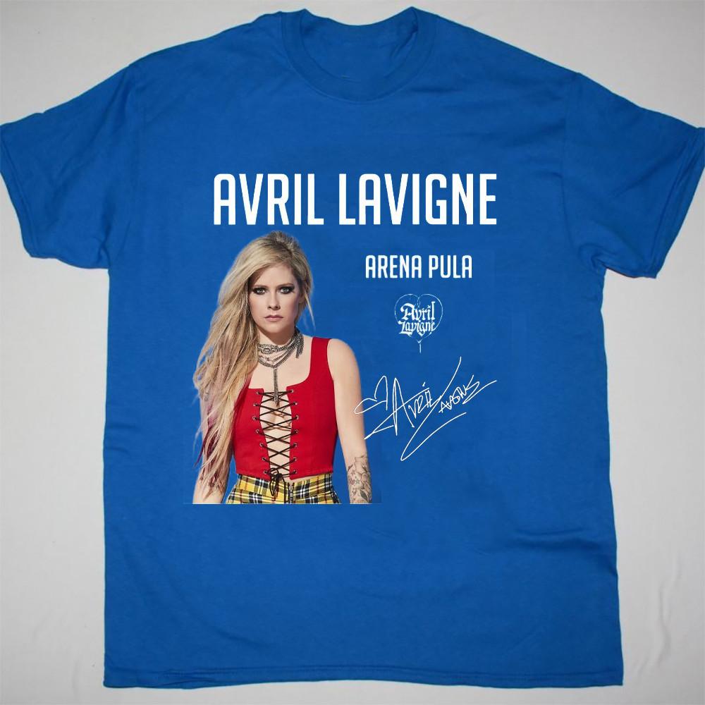 NEW Avril Lavigne 2024 Signature Blue All Size Unisex Shirt Unisex T-Shirt L