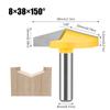 Efficient 8mm Shank V Flute Router Bit Carbide End Mill With 60 To 150 Degree Options for Profession Woodworking Project