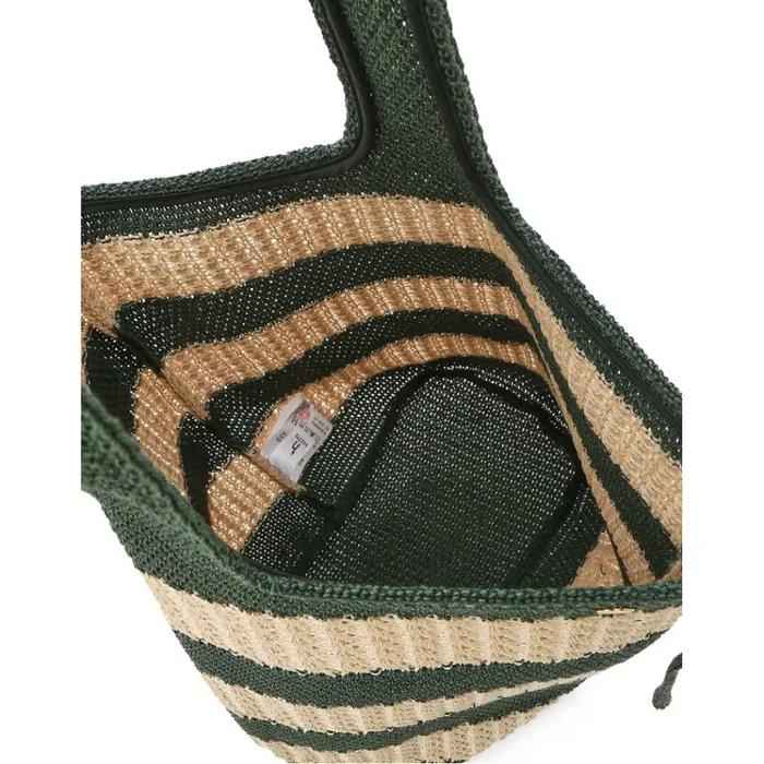 Marine Green Striped Knit Bag L HIBA6E803E2