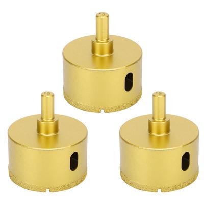 3Pcs Diamond Hole Drill Bit Cutter 60mm2.4in Drilling Tools for Granite Ceramic Concrete Marble