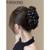 Women's National Style Hair Clip Bow with Floral Design