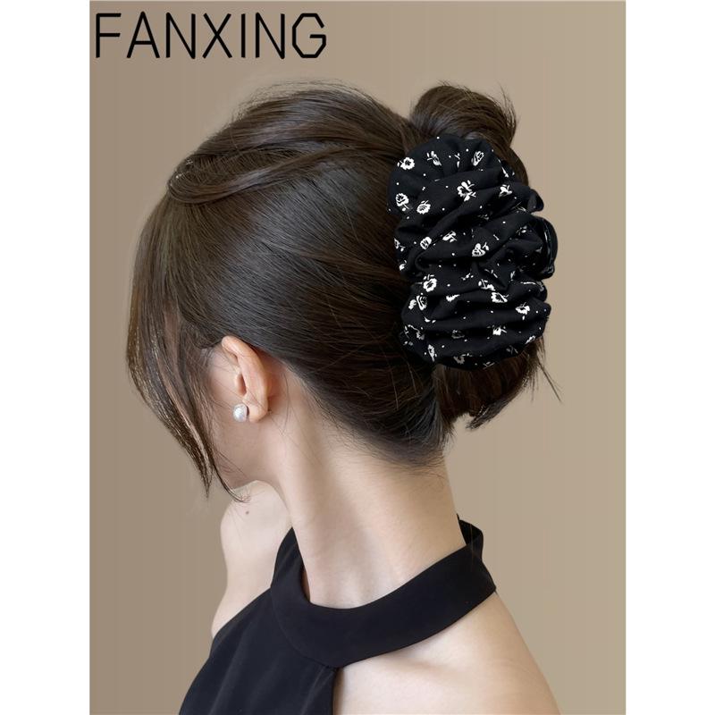 Women's National Style Hair Clip Bow with Floral Design