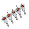 5Pcs Adjustable Depth Countersunk Bit Alloy Steel Silver Limit Taper Hole Drill for Woodworking Countersunk Bit Stopper