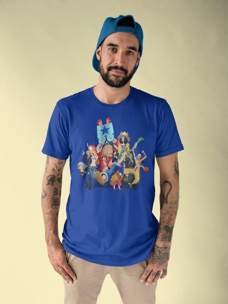 

Luffy One Piece Piratenbande - Anime Herren Bio Baumwolle M