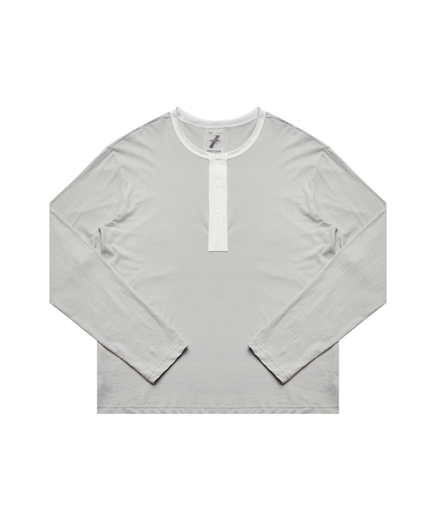 Weibeugeon Cupro Henley Neck T-Shirt Gray