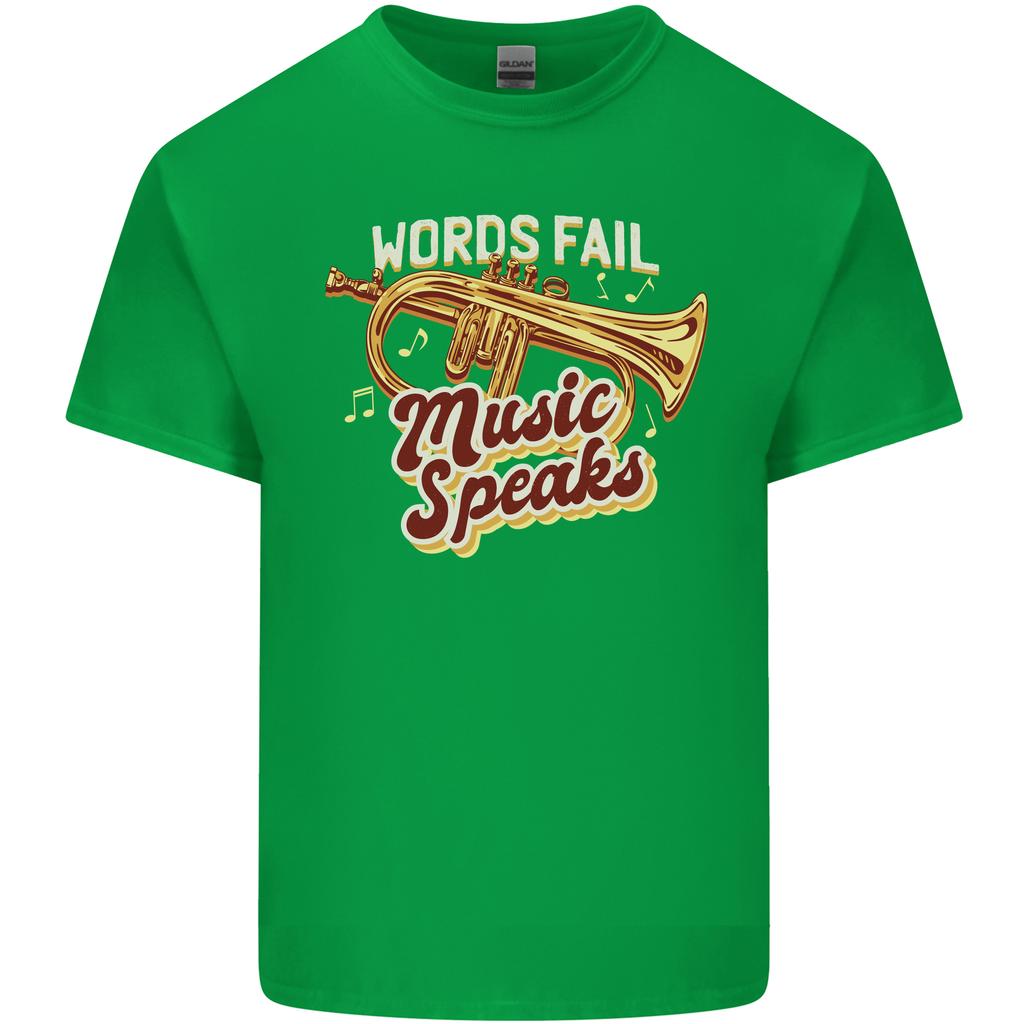 Flugelhorn Music Speaks Where Words Fail Unisexs Light Cotton TShirt