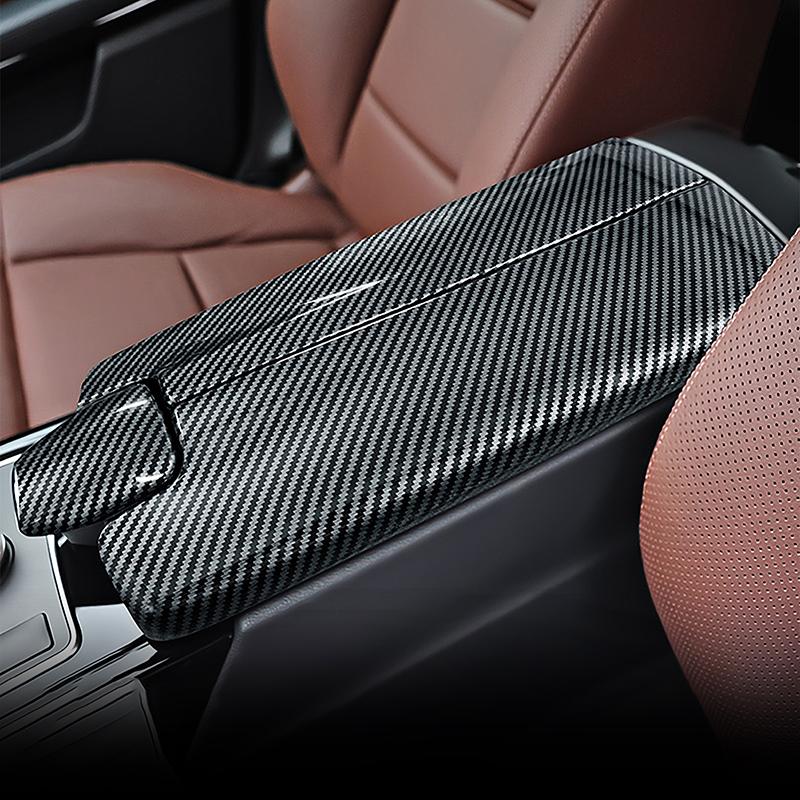 Carbon Fiber Color Car Console Armrest Box Cover Sticker For Mercedes Benz E Class W212 E260 E300 2014-2015 Interior Accessories