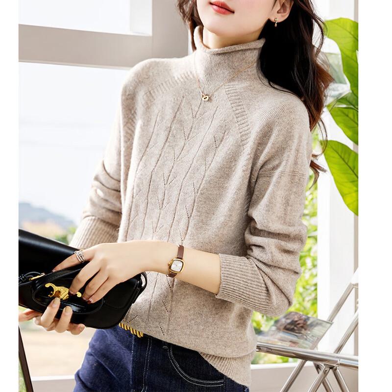 MOKANA Women's Elegant Long Sleeve Wool Sweater