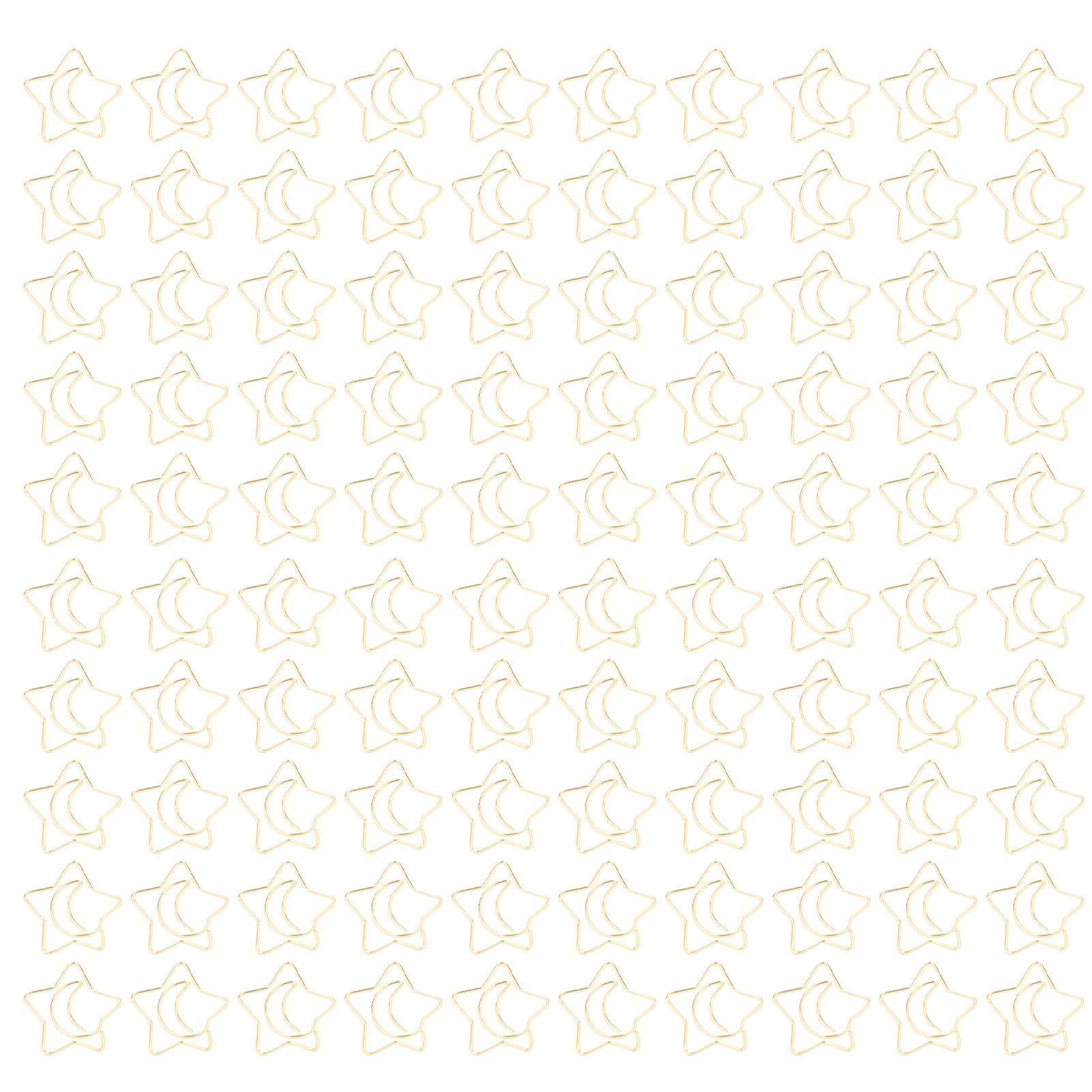 

100 шт. Металлические скрепки Процесс гальванизации Золотые скрепки Защита от ржавчины Скрепки Нескользящие для файла